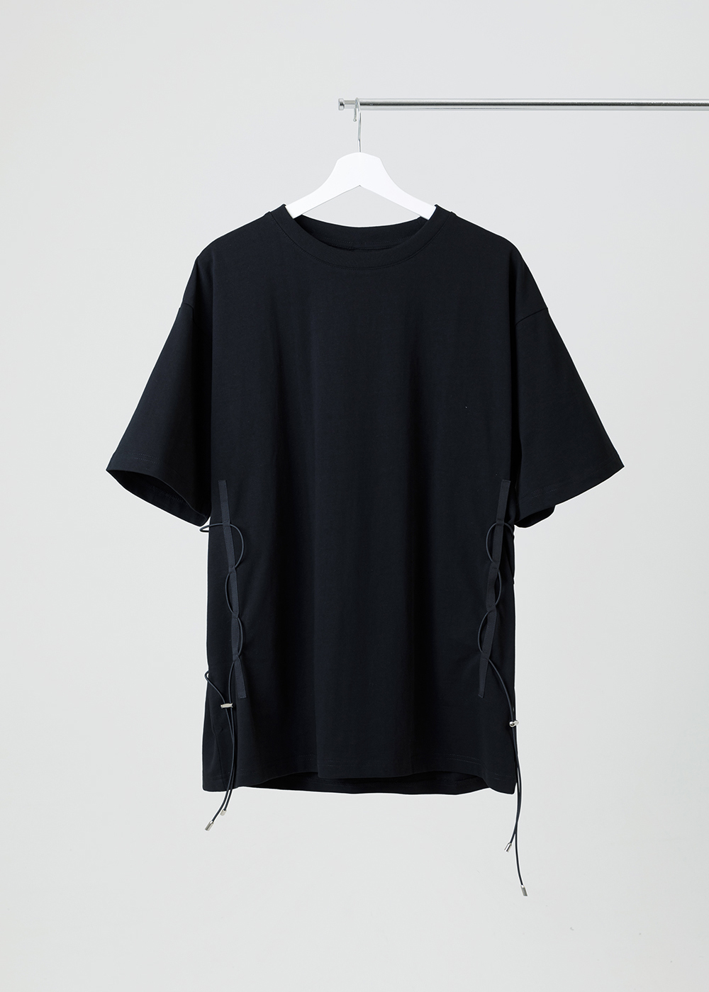 Drawstring T-Shirt / Black /